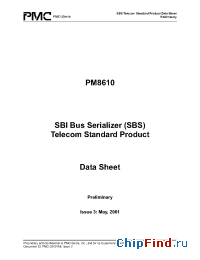 Datasheet PM8610 производства PMC-Sierra